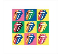 Pyramid International Pop Rolling Stones Art Print, Paper, Multi-Colour, 40 x 40 x 1.3 cm