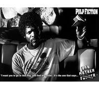 Pyramid International "Pulp Fiction Bad Mother F**ker Canvas Print, Multi-Colour, 30 x 40 x 1.3 cm
