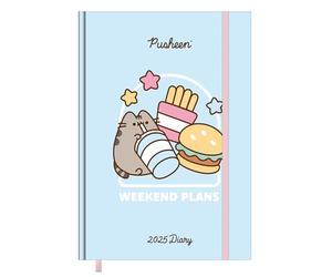 Pyramid International PUSHEEN 2025 A5 Diary - Trendy DTP Design with Adorable Cat Illustration, Monthly & Weekly Layouts for Creative Planning, Detailed Note-Taking, and Personal Journaling Each Day