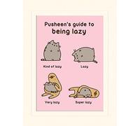 Pyramid International Pusheen Guide To being Lazy Mounted Print Memorabilia, Multi-Colour, 30 x 40 x 1.3 cm