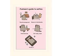 Pyramid International Pusheen (Guide to Selfies) -Mounted Print Memorabilia 30 x 40cm, Paper, Multicoloured, 30 x 40 x 1.3 cm