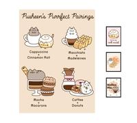 Pyramid International Pusheen (Purrfect Pairings) Collectors Print 30cm x 40cm Framed - A Stunning Artwork to Enhance Your Collection or Living Space, One Size