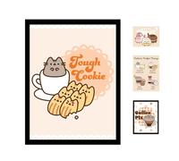 Pyramid International Pusheen (Tough Cookie) Collectors Print 30cm x 40cm Framed - A Stunning Artwork to Enhance Your Collection or Living Space, One Size