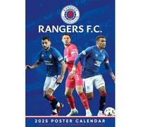 Pyramid International Rangers FC 2025 A3 Poster Calendar - Official Licensed Product, 12 Iconic Team Images, Large A3 Size, Ideal for Rangers Fans, Home, Office, Gifting, Includes Match Dates