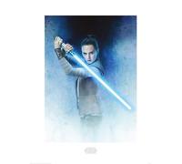 Pyramid International "Rey Lightsaber Guard Star Wars The Last Jedi Art Print, Multi-Colour, 60 x 80 x 1.3 cm