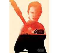 Pyramid International "Rey Tri Star Wars Episode VII Canvas Print, Multi-Colour, 60 x 80 x 1.3 cm