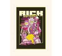 Pyramid International Rick and Morty (80s Action Movie) -Mounted Print Memorabilia 30 x 40cm, Paper, Multicoloured, 30 x 40 x 1.3 cm