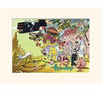 Pyramid International Rick and Morty Creature Barrage Mounted Print Memorabilia, Multi-Colour, 30 x 40 x 1.3 cm