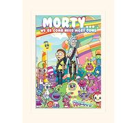 Pyramid International Rick and Morty Cuteness Overload Mounted Print Memorabilia, Multi-Colour, 30 x 40 x 1.3 cm