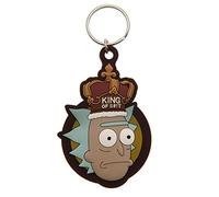Pyramid International Rick and Morty Rubber Keyring, Zip Pull or Backpack Charm (King of Sh*t Design) - Official Merchandise, One Size (RK39323C)