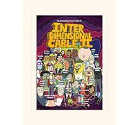 Pyramid International Rick and Morty Stars of Interdimensional Cable Mounted Print Memorabilia, Multi-Colour, 30 x 40 x 1.3 cm