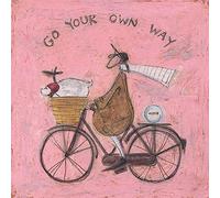 Pyramid International Sam Toft (Go Your Own Way) Canvas Print 30x30cm, Multi, 30 x 30cm