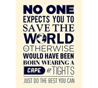 Pyramid International Save The World Canvas Print, Wood, Multicolour, 30 x 40 x 1.3 cm