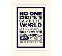 Pyramid International Save The World Mounted Print Memorabilia, Multi-Colour, 30 x 40 x 1.3 cm