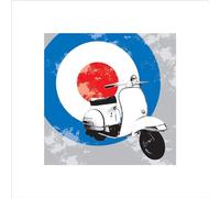 Pyramid International " Scooter Art Print, Multi-Colour, 40 x 40 x 1.3 cm