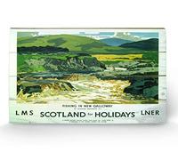 Pyramid International Scotland for Holidays 2 Wood Print, Multi-Colour, 45 x 76 x 1.3 cm