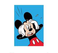 Pyramid International "Shocked Mickey Mouse Art Print, Multi-Colour, 60 x 80 x 1.3 cm