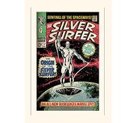 Pyramid International Silver Surfer (The Origin) -Mounted Print Memorabilia 30 x 40cm, Paper, Multicoloured, 30 x 40 x 1.3 cm