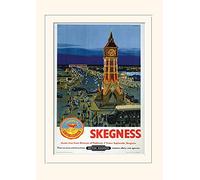 Pyramid International Skegness 3" Mounted Print Memorabilia, Multi-Colour, 30 x 40 x 1.3 cm