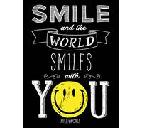 Pyramid International "Smile and the World Smiles With You Smiley Canvas Print, Multi-Colour, 60 x 80 x 1.3 cm