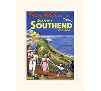 Pyramid International Southend-on-Sea Happy Holidays Mounted Print Memorabilia, Multi-Colour, 30 x 40 cm