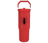 Pyramid International Spider-Man (Emblem) 30oz/850ml Pitcher with Straw and Lid, Double-Walled Stainless Steel Body, Keeps Your Drink Cool, Screw Lid with PE Straw, BPA-Free, One Size