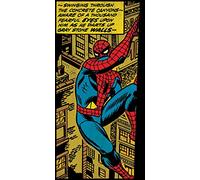 Pyramid International "Spider-Man Swinging Through The CONCRETE Canvas Print, Multi-Colour, 50 x 100 x 1.3 cm
