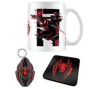 Pyramid International Spider-Man Web Glitch Miles Morales Mug Set (One Size) (Black/Red/White)