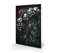 Pyramid International Spiral Assasin Wood Print, Multi-Colour, 40 x 59 x 1.3 cm