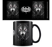 Pyramid International Spiral Black Mug in Presentation Gift Box (Forest Wolf Design) 11oz Ceramic Coffee Mug - Official Merchandise