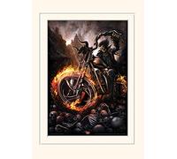 Pyramid International Spiral (Wheels of Fire) -Mounted Print Memorabilia 30 x 40cm, Paper, Multicoloured, 30 x 40 x 1.3 cm