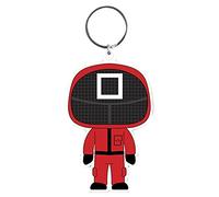 Pyramid International Squid Game Rubber Keyring, Zip Pull or Backpack Charm (Square Guard Design) - Official Merchandise