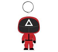 Pyramid International Squid Game Rubber Keyring, Zip Pull or Backpack Charm (Triangle Guard Design) - Official Merchandise
