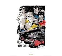 Pyramid International "Star Trek boldly Go - 50th Anniversary Paper Art Print, Multi-Colour, 60 x 80 x 1.3 cm