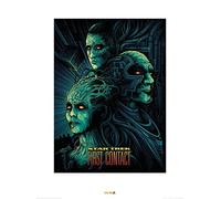 Pyramid International "Star Trek First Contact 50th Anniversary Paper Art Print, Multi-Colour, 60 x 80 x 1.3 cm