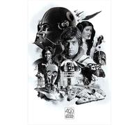 Pyramid International Star Wars 40th Anniversary (Montage) Maxi Poster, 61cm x 91cm, One Size