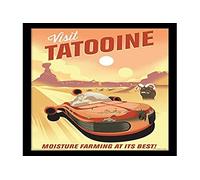 Pyramid International "Star Wars 40th Anniversary Tatooine Framed Print Memorabilia, Multi-Colour, 30 x 40 x 1.3 cm