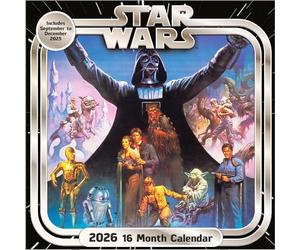 Pyramid International STAR WARS (Classic) 2026 Square Wall Calendar - Official 16-Month Sci-Fi Calendar Featuring Iconic Characters - Gift for Star Wars Fans & Collectors