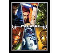 Pyramid International Star Wars: Clone Wars Framed Print, Collector's Edition (Clone Wars Design) 30cm x 40cm - Official Merchandise