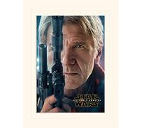 Pyramid International Star Wars Ep Vii Hans Solo Teaser Mounted Print Memorabilia, Multi-Colour, 30 x 40 x 1.3 cm