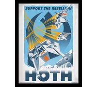 Pyramid International "Star Wars Hoth Framed Print Memorabilia, Multi-Colour, 30 x 40 x 1.3 cm