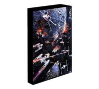 Pyramid International Star Wars Light Up Canvas (Death Star Assault Design) Large Canvas 30cm x 40cm, Canvases and Star Wars Gifts for Men, Women and Kids - Official Merchandise,Black