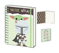 Pyramid International Star Wars Notebook (The Mandalorian 'The Kid's With Me' Design) Wiro A5 Writing Pad and Journal, Star Wars Gifts for Men, Women and Kids - Official Merchandise