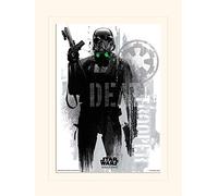 Pyramid International Star Wars Rogue One Death Trooper Grunge Mounted Print Memorabilia, Multi-Colour, 30 x 40 cm