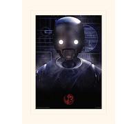 Pyramid International Star Wars Rogue One (K-2S0 Smoke) -Mounted Print Memorabilia Paper, Multi-Colour, 30 x 40 x 1.3 cm