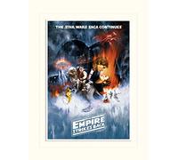 Pyramid International Star Wars The Empire Strikes Back One Sheet Mounted Print Memorabilia, Multi-Colour, 30 x 40 x 1.3 cm