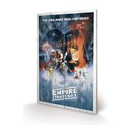 Pyramid International Star Wars The Empire Strikes Back One Sheet Wood Print, Multi-Colour, 40 x 59 cm