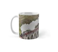 Pyramid International Steam Train On Glenfinnan Viaduct Mug (One Size) (White/Green)
