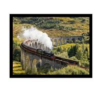 Pyramid International Steam Train On Glenfinnan Viaduct Wooden Plaque Green (20Cm X 29.5Cm)
