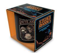 Pyramid International Steven Rhodes (Latte Art) Black Pod Ceramic Mug 11oz/325ml - Retro Humour Gift, Coffee Tea Cup for Fans of Dark Comedy Art, Collectible Drinkware - One Size